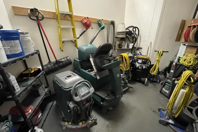 Housekeeping storage room equipment.